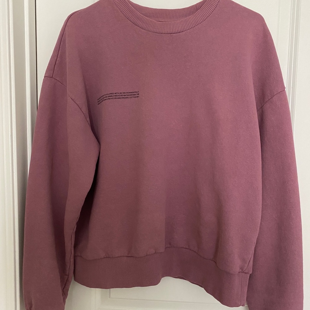 Pangaia Lightweight Recycled Cotton Sweatshirt in Plum
